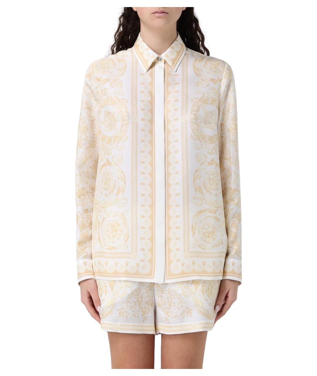 VERSACE Золотая шелковая рубашка, фото 1