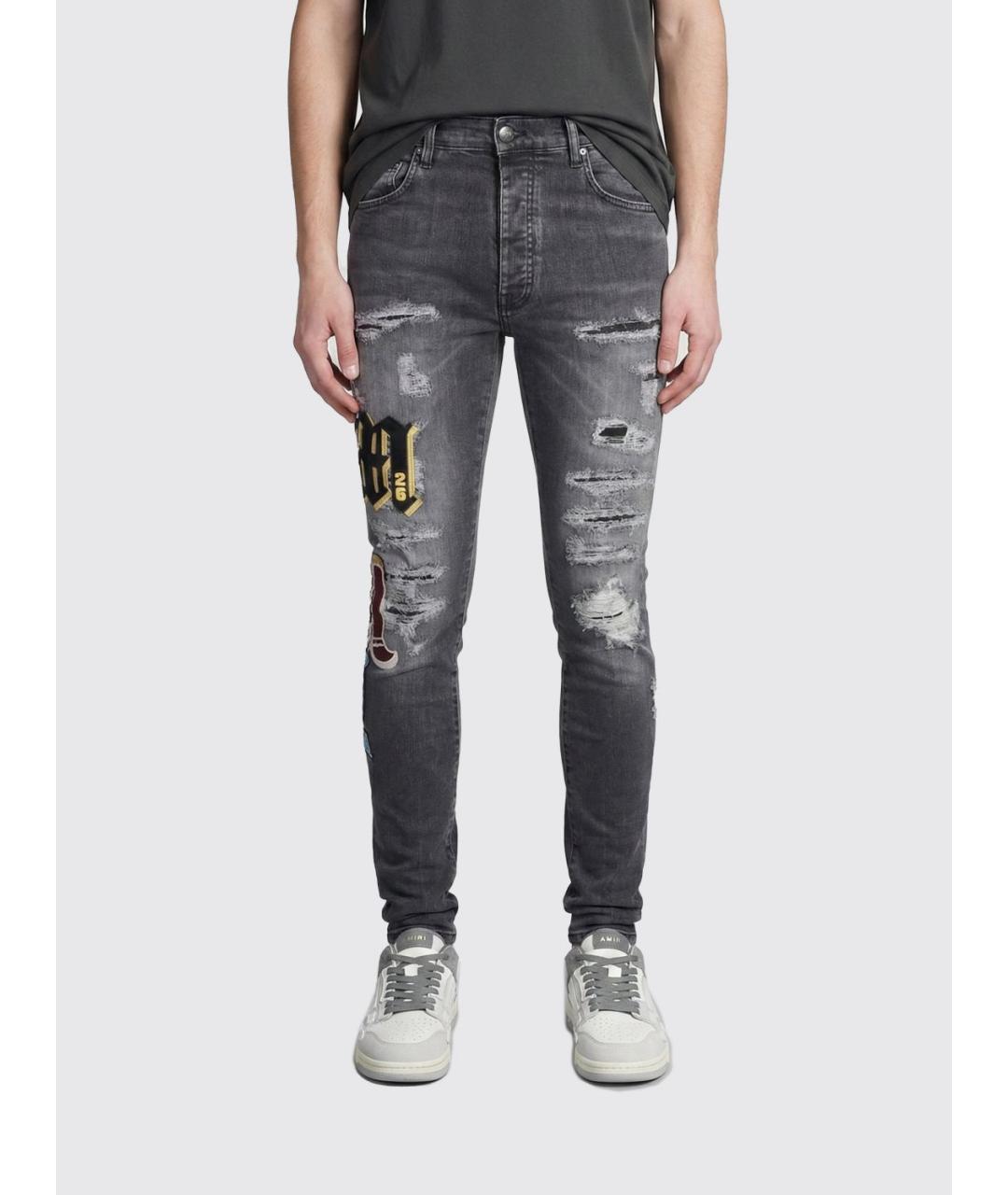 AMIRI Черные хлопковые прямые джинсы, фото 2