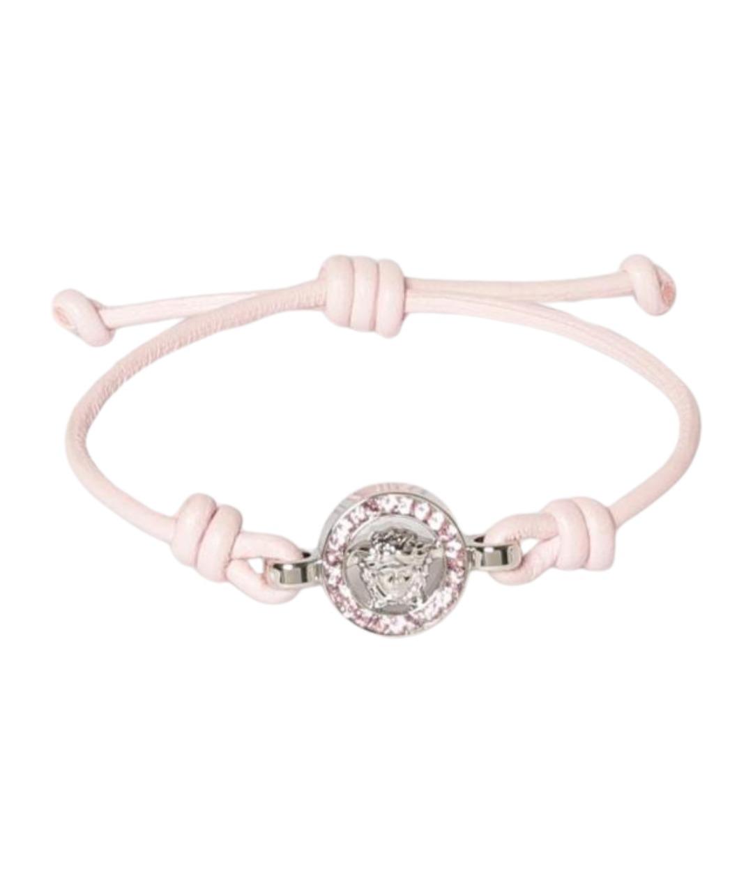 VERSACE Розовый кожаный браслет, фото 1