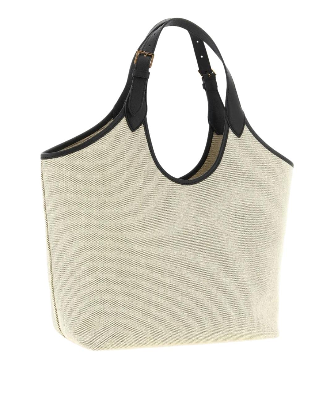 VERSACE Бежевая хлопковая сумка тоут, фото 2