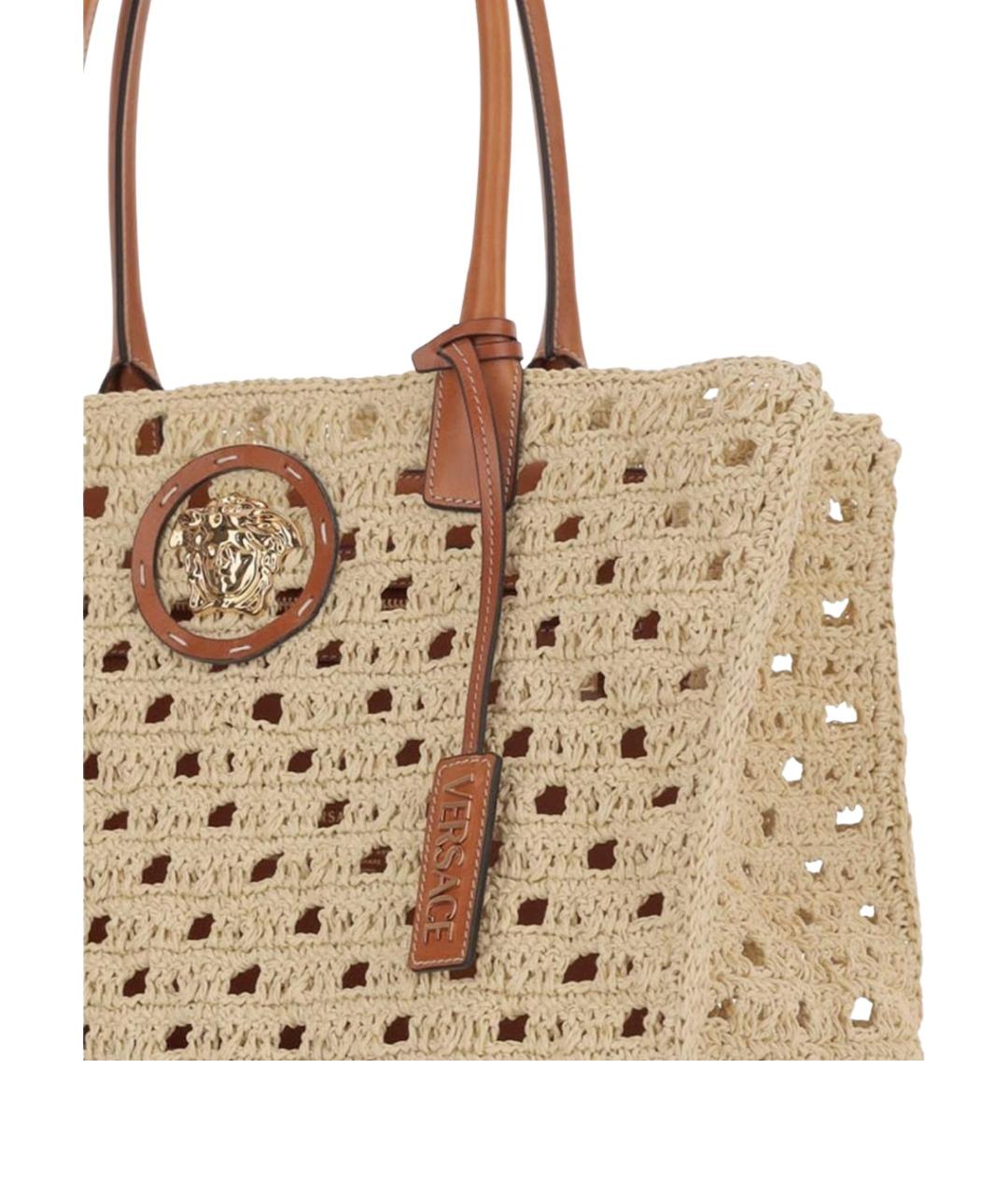 VERSACE Бежевая сумка тоут, фото 3