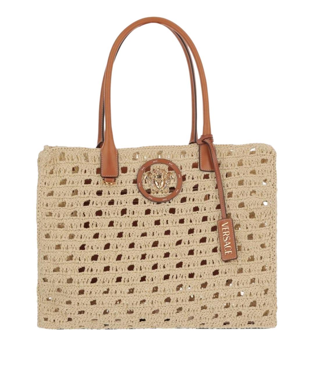 VERSACE Бежевая сумка тоут, фото 1