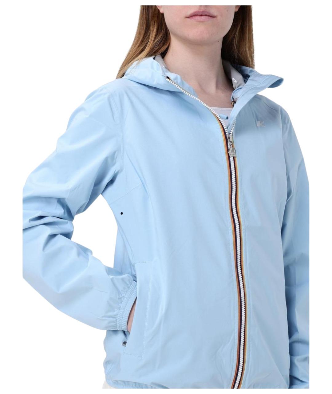 K-WAY Голубая полиэстеровая куртка, фото 4