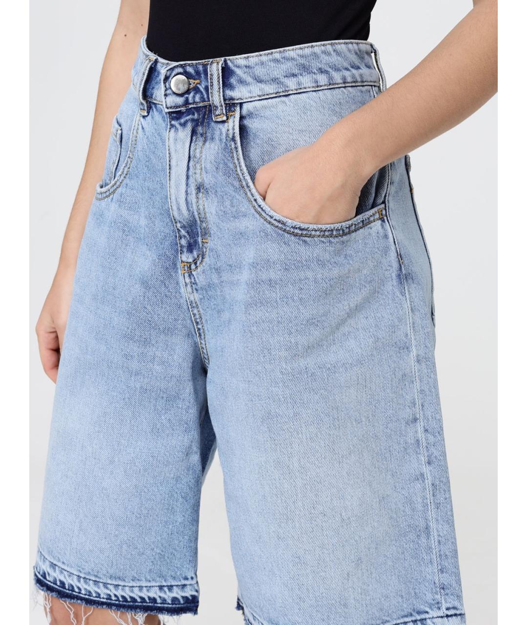 ICON DENIM Синие хлопковые шорты, фото 3