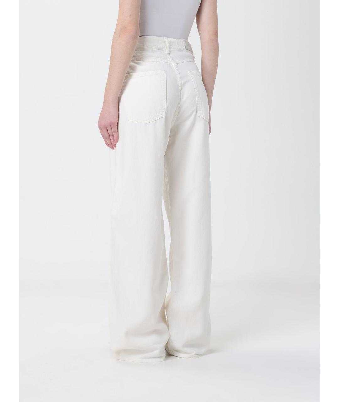 ICON DENIM Белые хлопковые прямые джинсы, фото 2