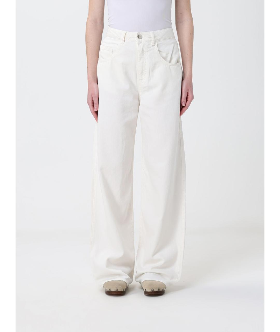 ICON DENIM Белые хлопковые прямые джинсы, фото 4