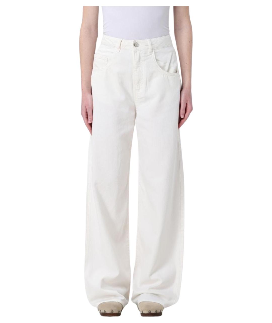 ICON DENIM Белые хлопковые прямые джинсы, фото 1