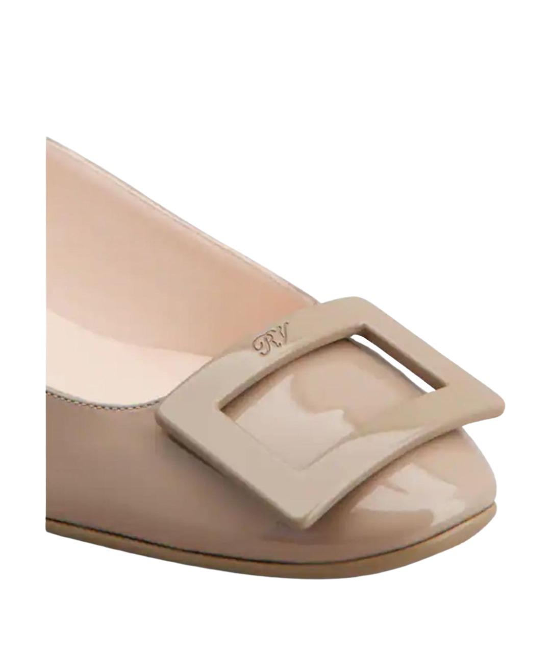 ROGER VIVIER Коричневые кожаные балетки, фото 4