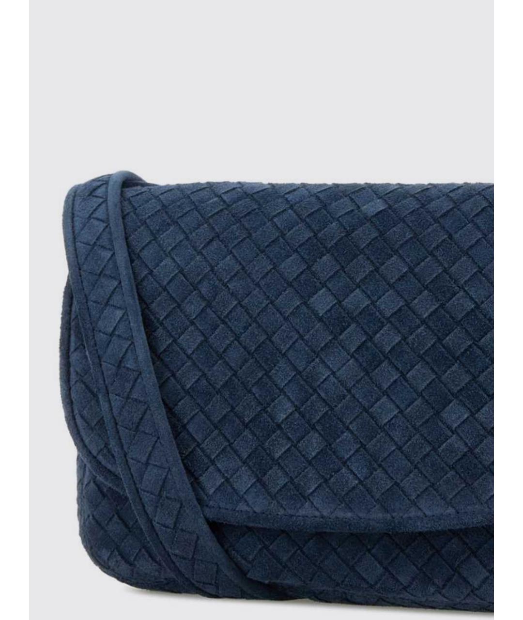 BOTTEGA VENETA Синяя кожаная сумка на плечо, фото 3
