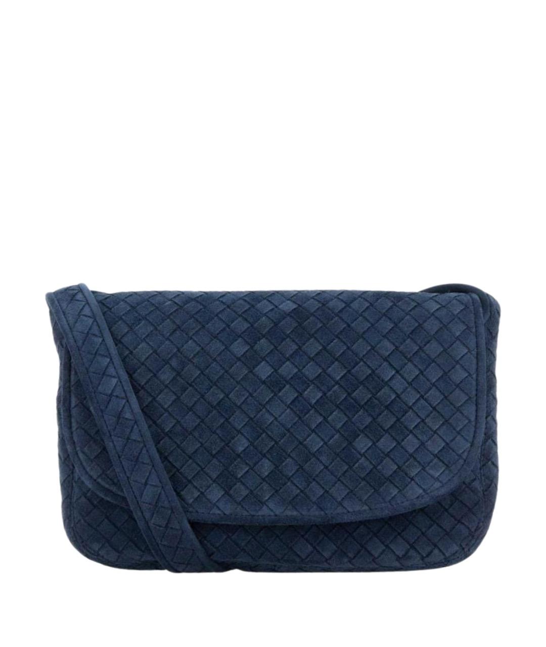 BOTTEGA VENETA Синяя кожаная сумка на плечо, фото 1