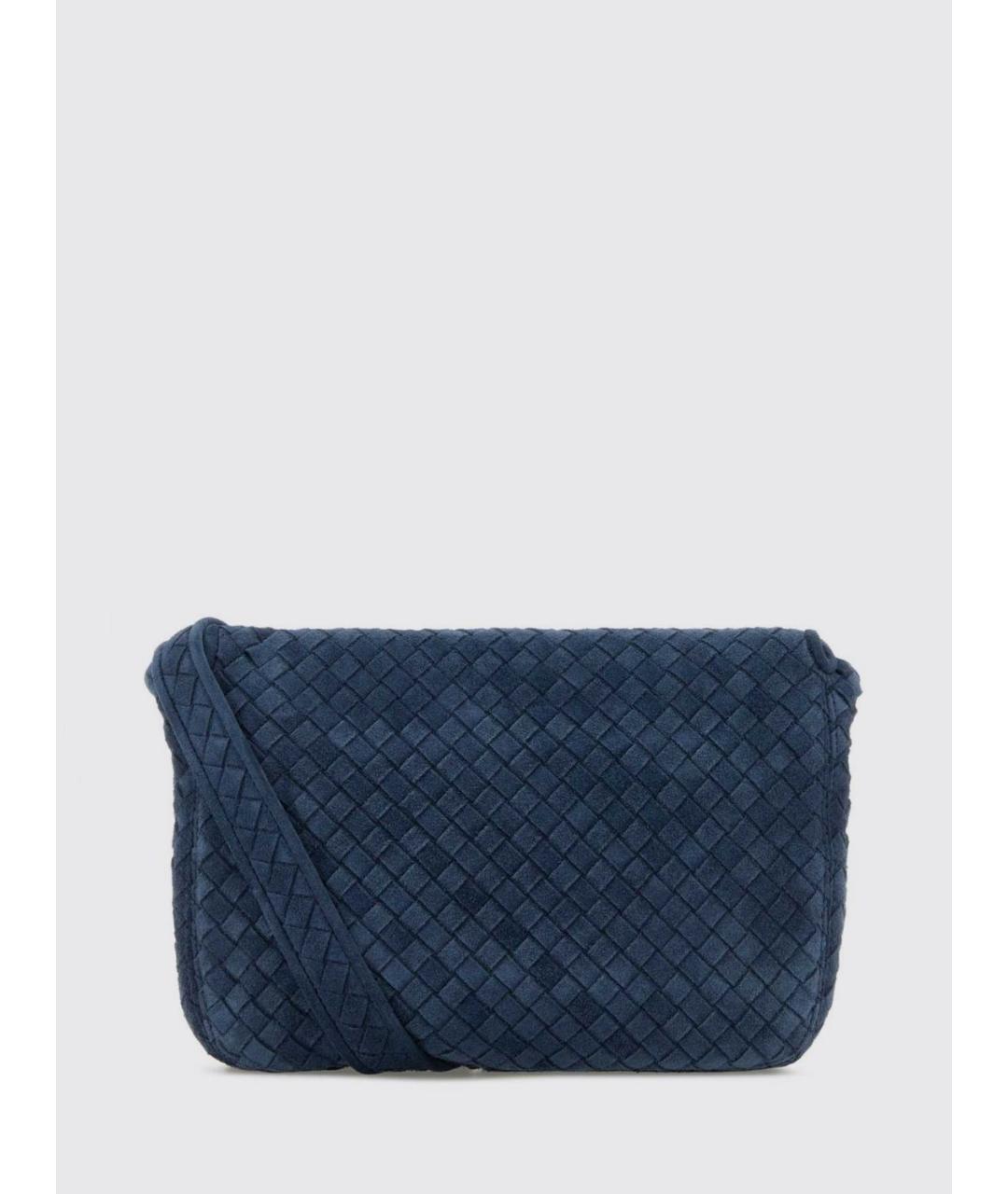 BOTTEGA VENETA Синяя кожаная сумка на плечо, фото 2