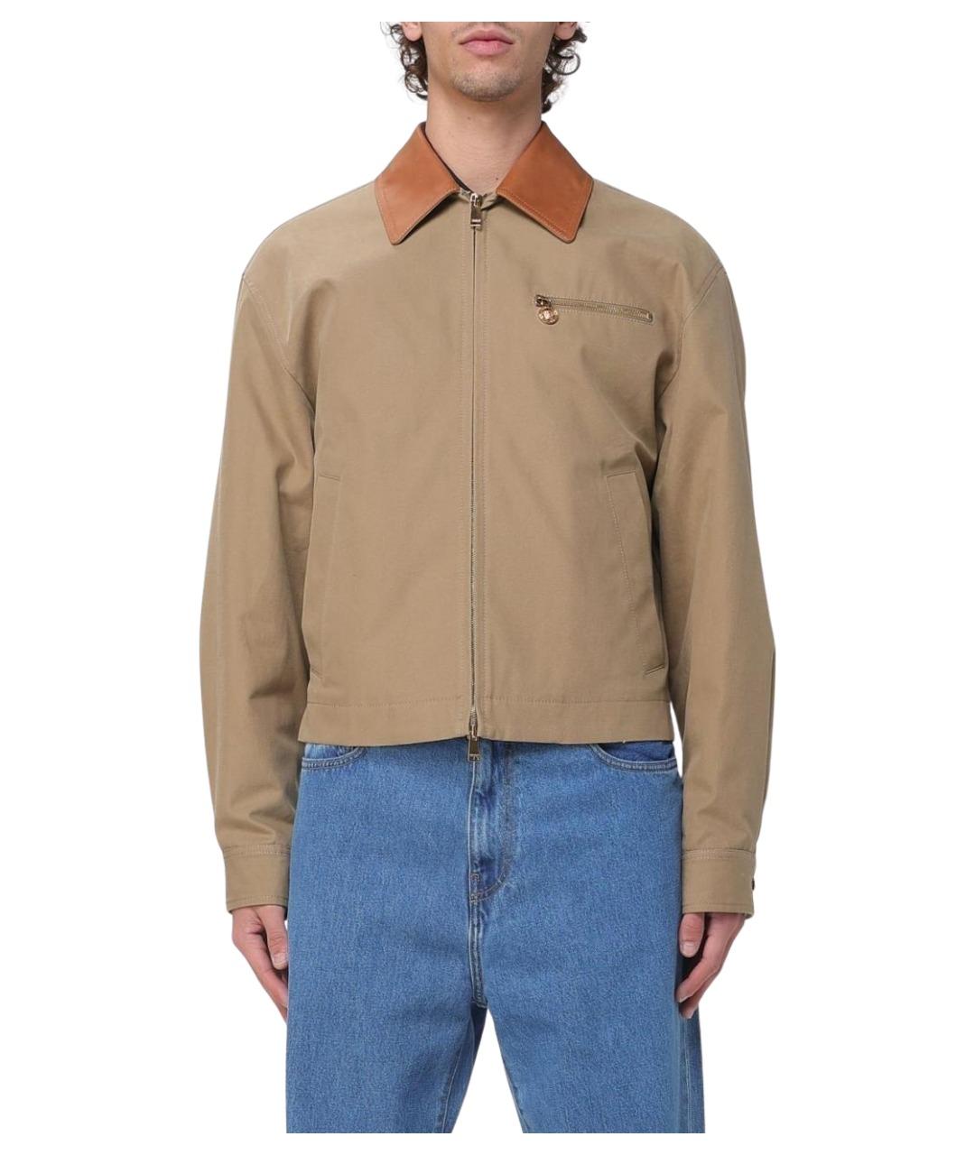 VERSACE Бежевая хлопковая куртка, фото 1