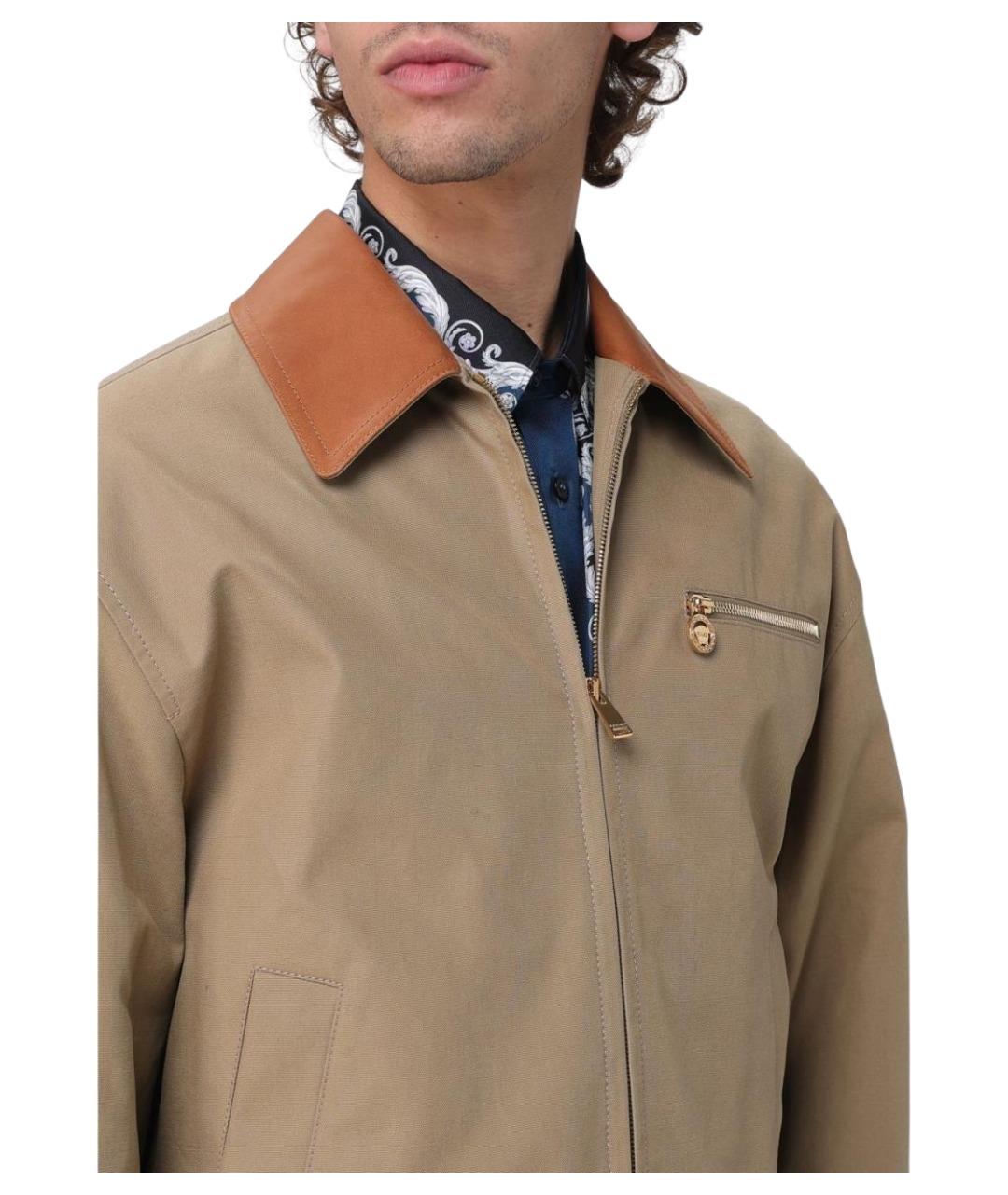 VERSACE Бежевая хлопковая куртка, фото 5