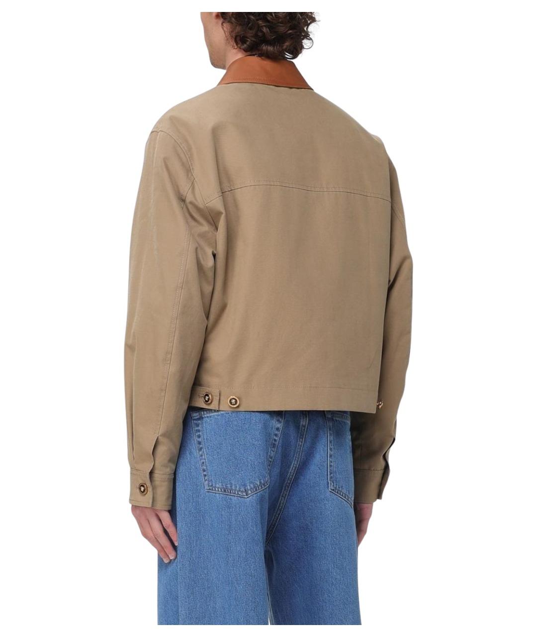 VERSACE Бежевая хлопковая куртка, фото 3