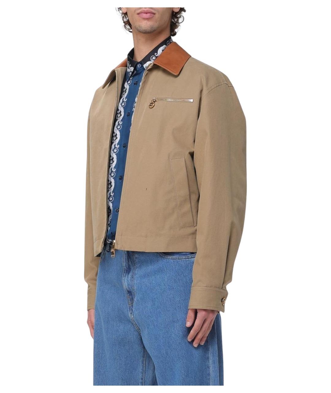 VERSACE Бежевая хлопковая куртка, фото 4