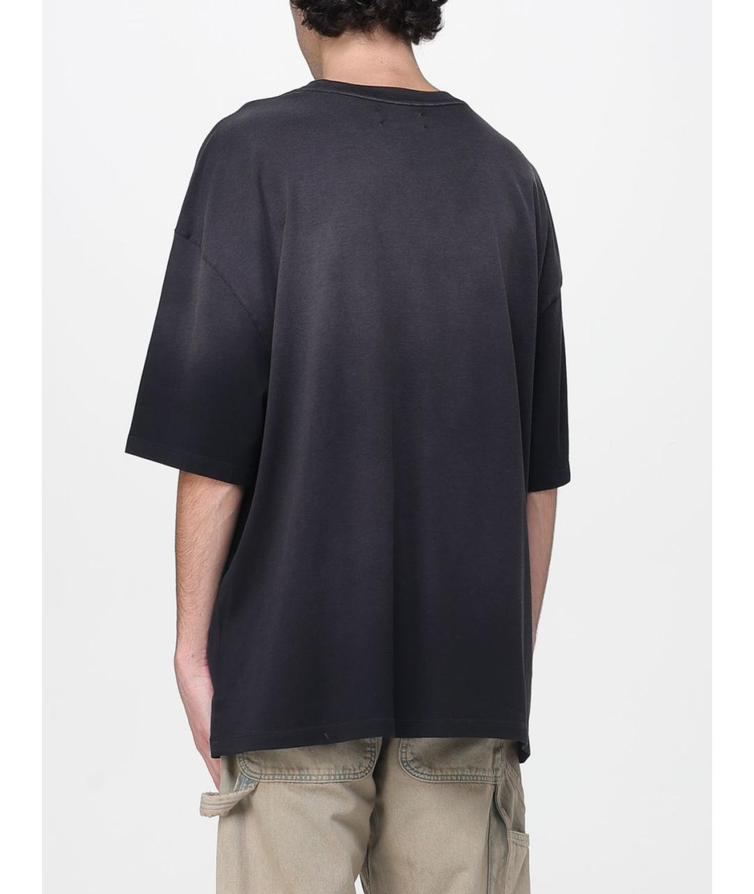 AMIRI Черная хлопковая футболка, фото 2