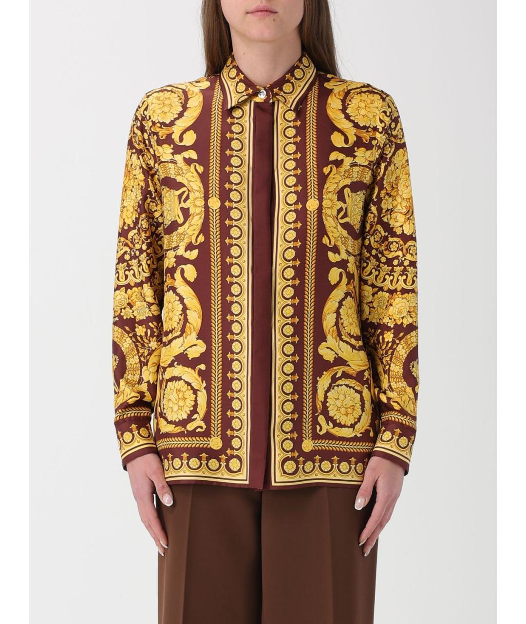 VERSACE Мульти шелковая рубашка, фото 6