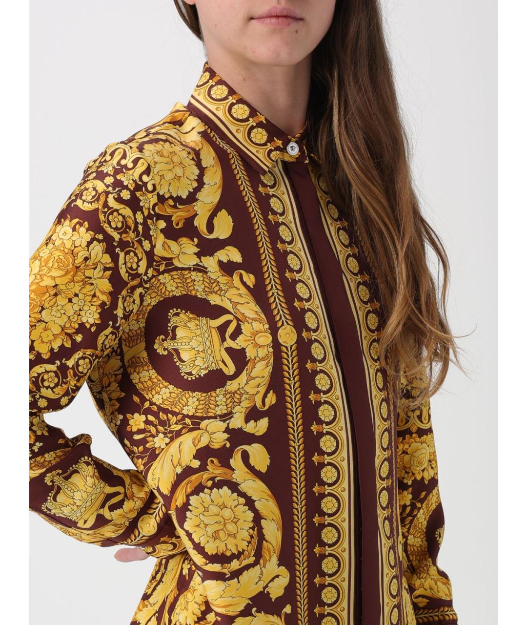 VERSACE Мульти шелковая рубашка, фото 5