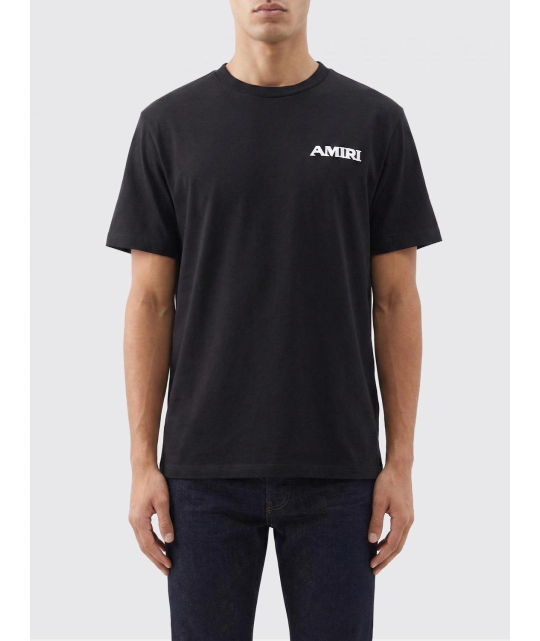 AMIRI Черная хлопковая футболка, фото 4