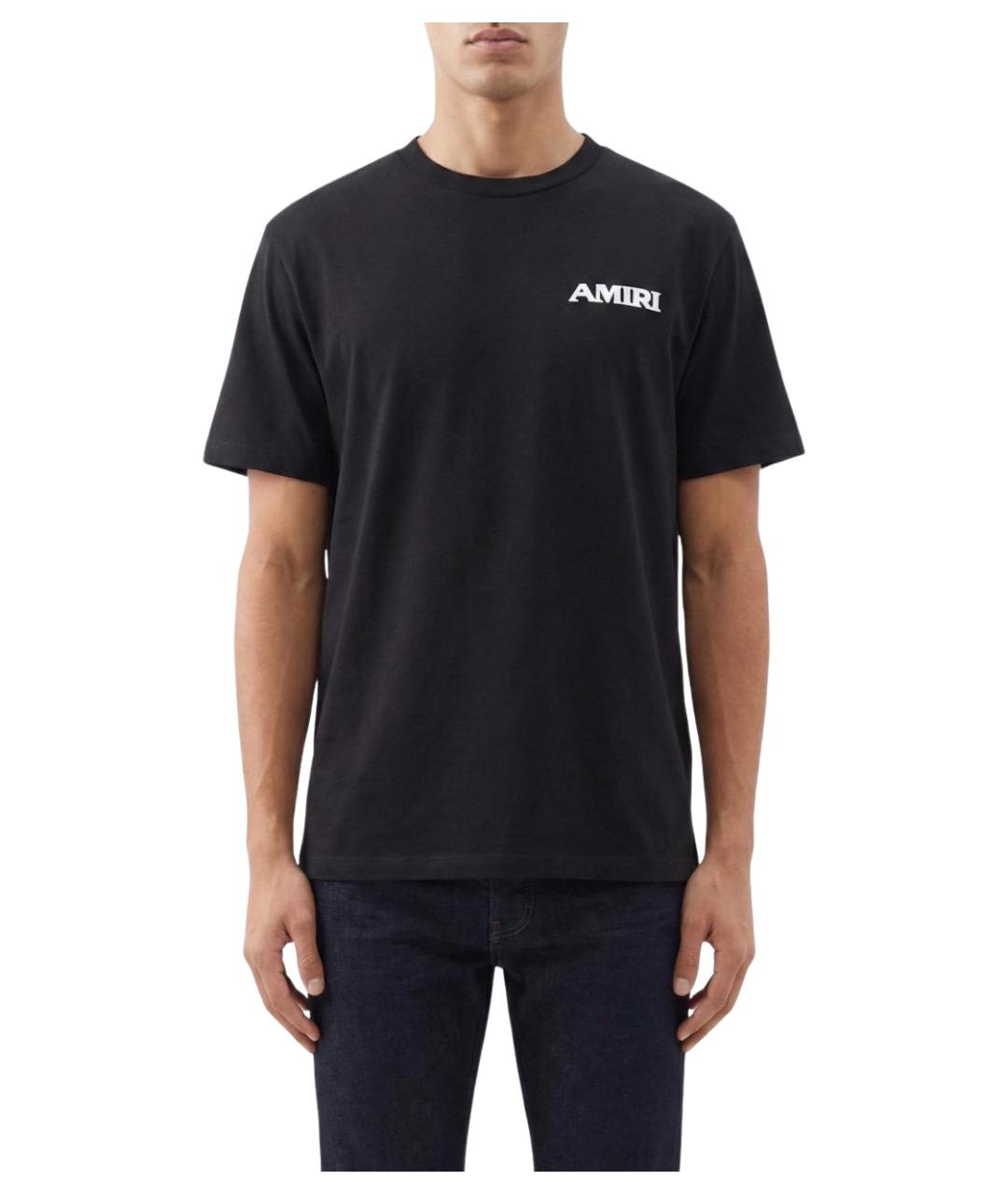 AMIRI Черная хлопковая футболка, фото 1