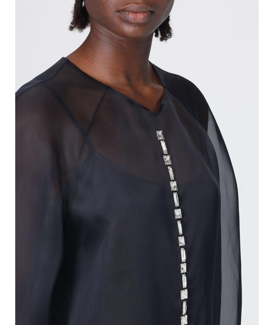 FABIANA FILIPPI Синяя шелковая блузы, фото 3