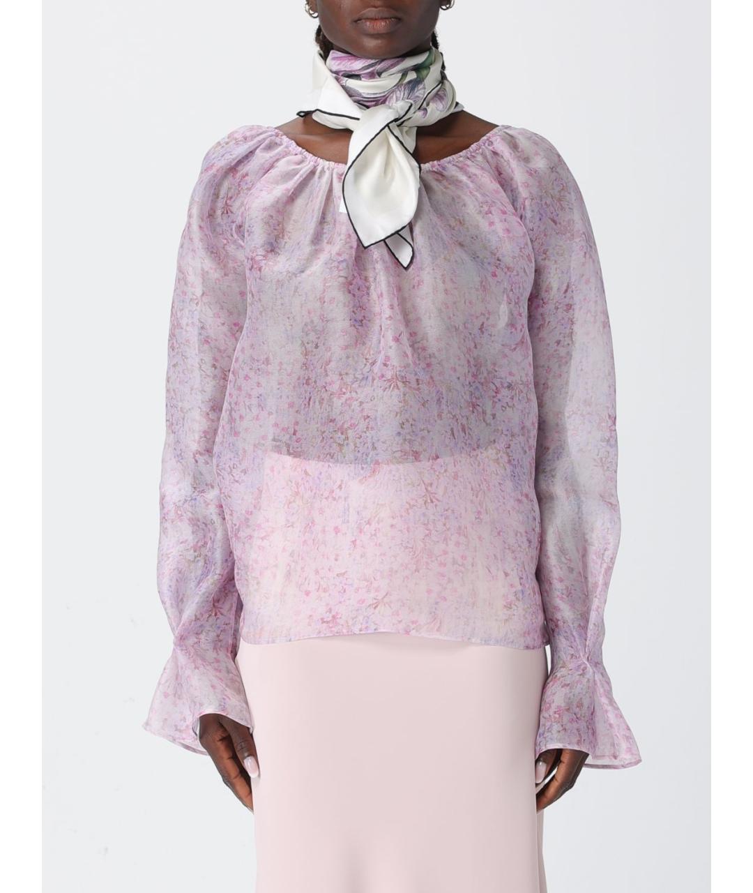 ALBERTA FERRETTI Бежевый шелковый платок, фото 2