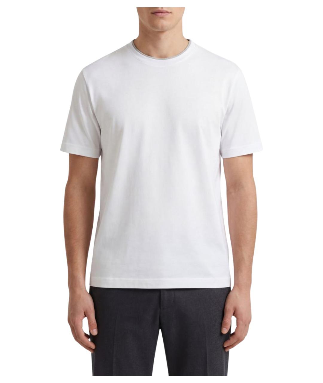 ELEVENTY Белая хлопковая футболка, фото 1