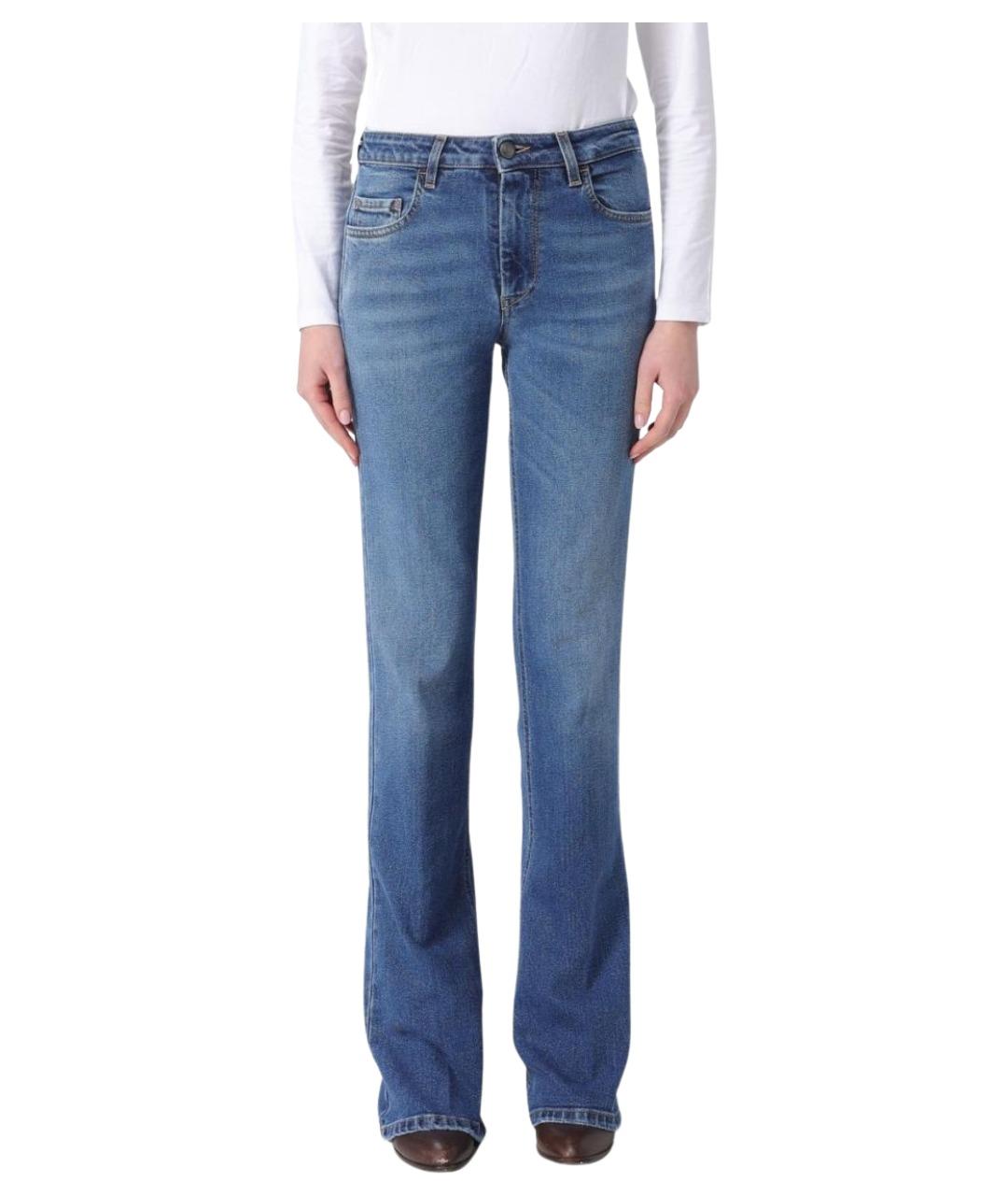 FAY Синие хлопковые прямые джинсы, фото 1