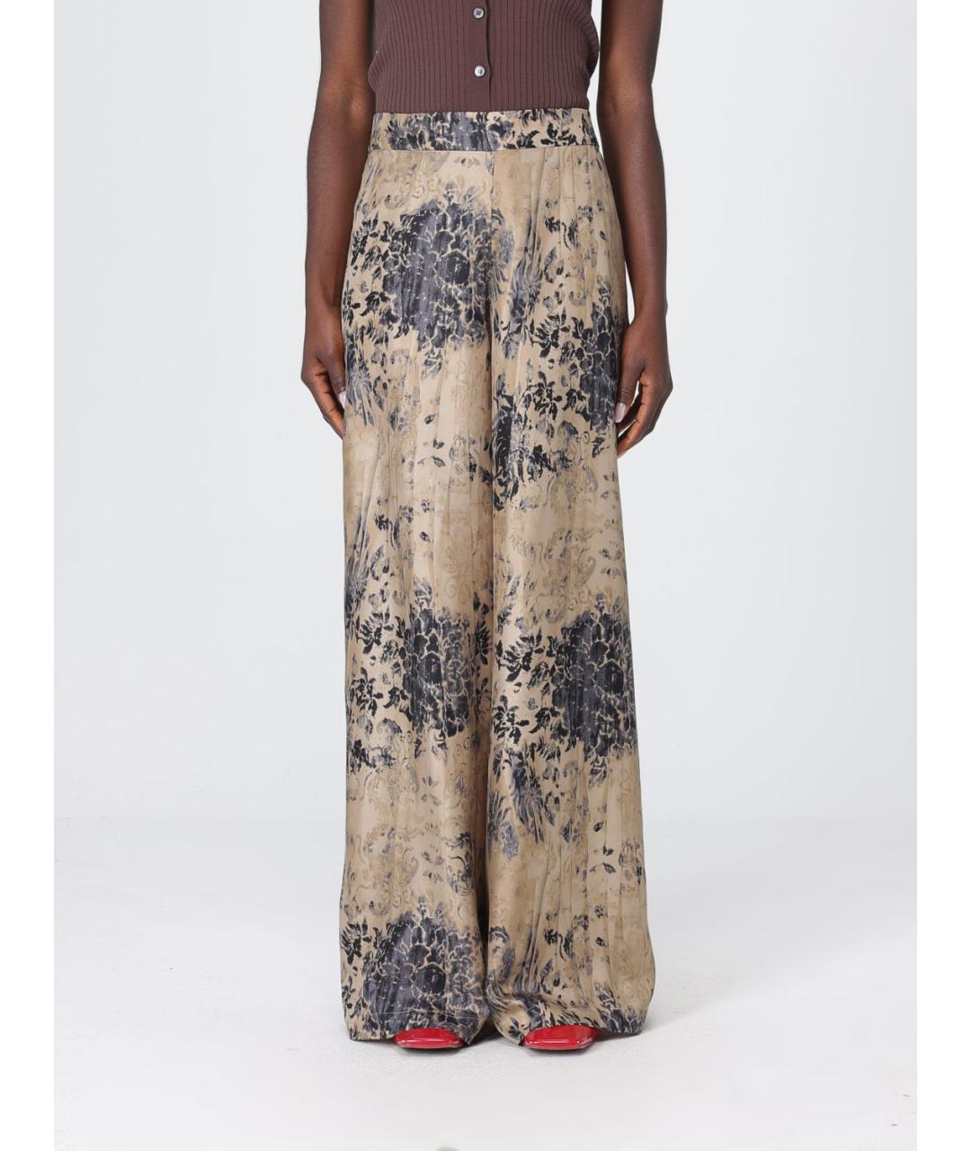 ANTONIO MARRAS Мульти шелковые прямые брюки, фото 4