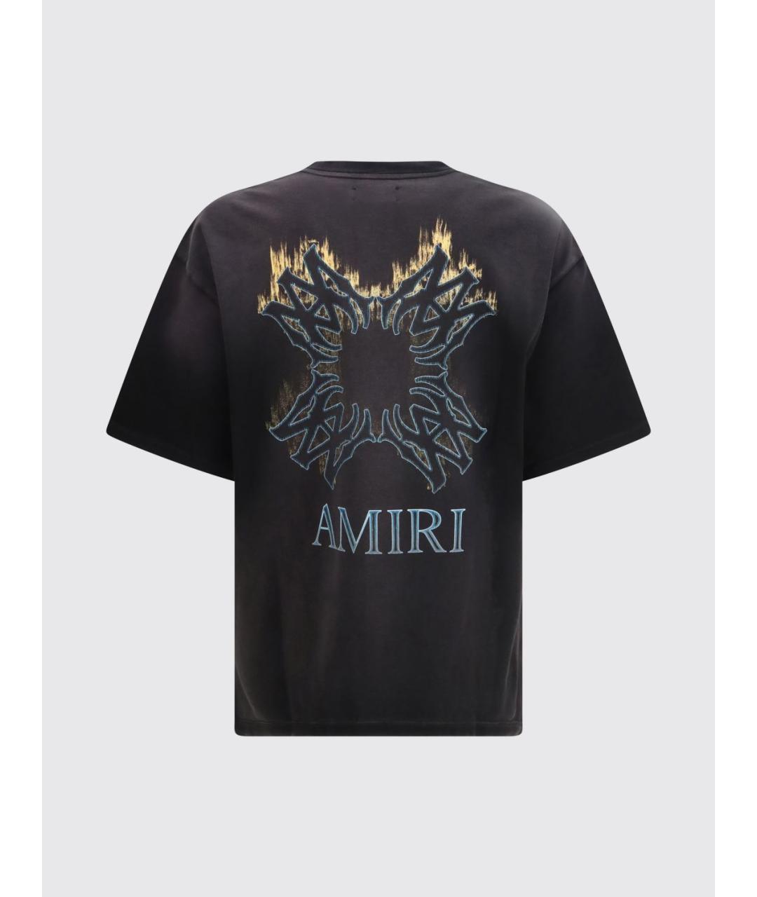 AMIRI Черная хлопковая футболка, фото 3