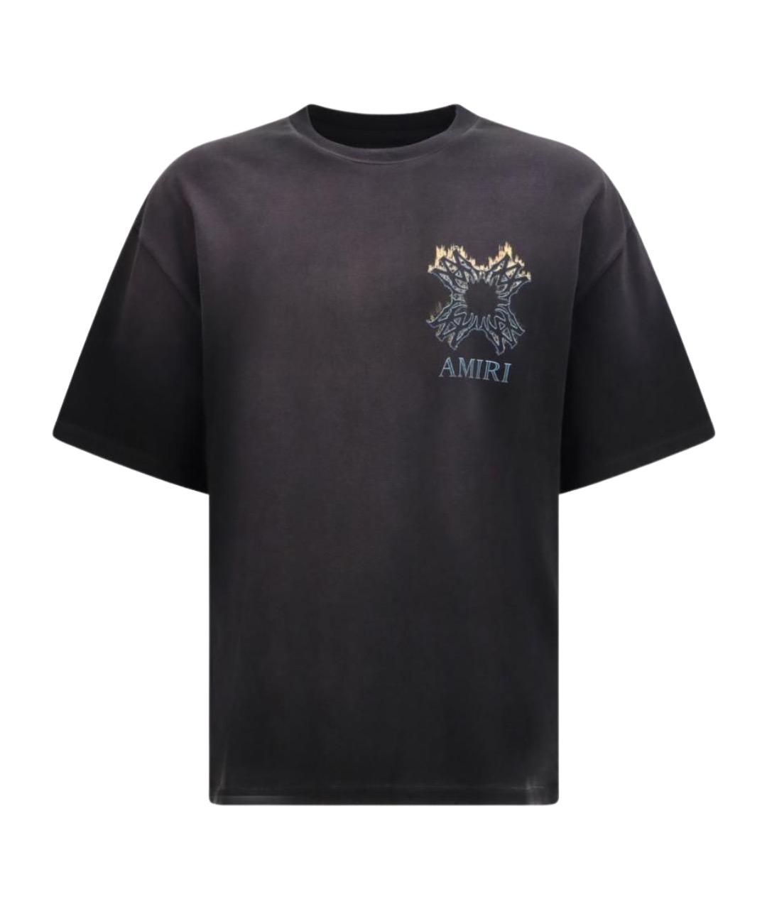 AMIRI Черная хлопковая футболка, фото 1