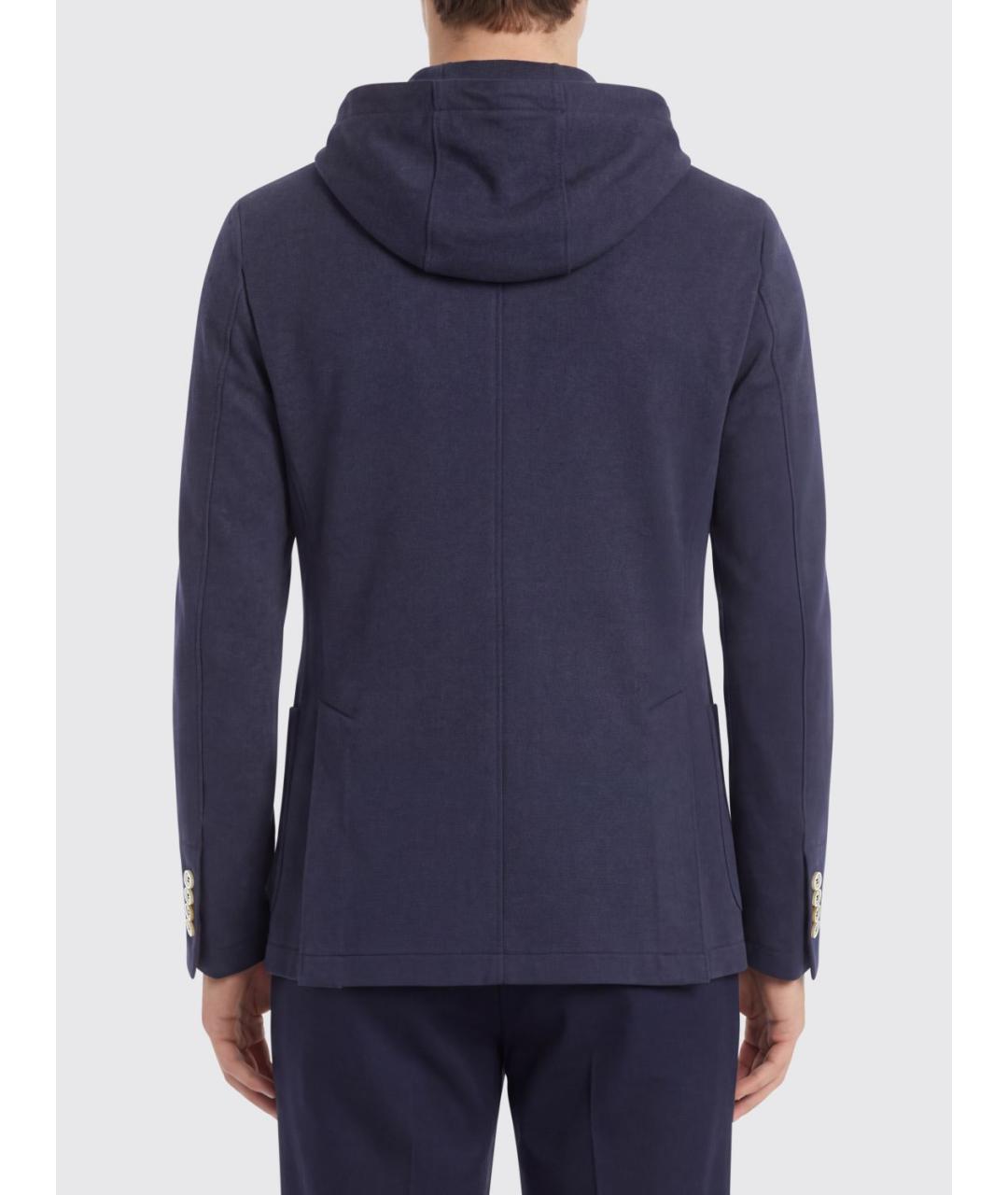 ELEVENTY Синий хлопковый пиджак, фото 2