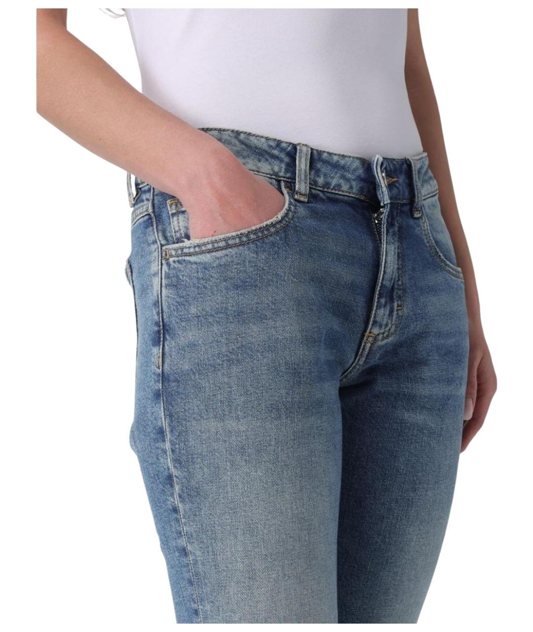 ICON DENIM Синие хлопковые джинсы клеш, фото 3