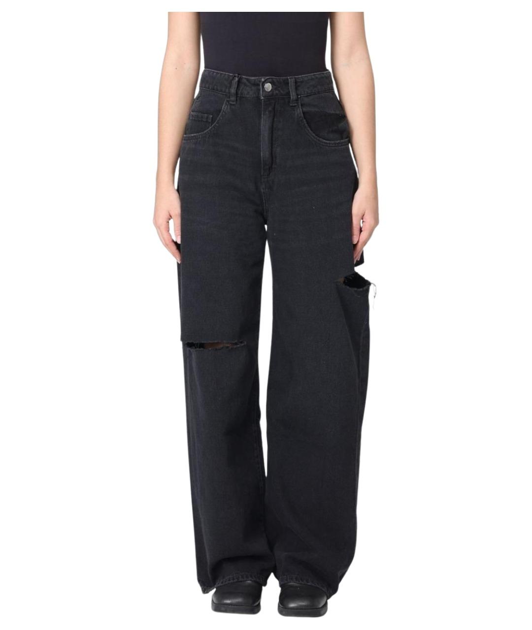 ICON DENIM Черные хлопковые прямые джинсы, фото 1