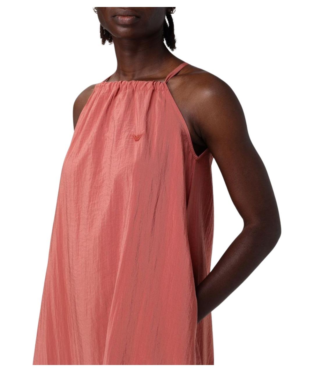 EMPORIO ARMANI Красное полиамидовое платье, фото 3