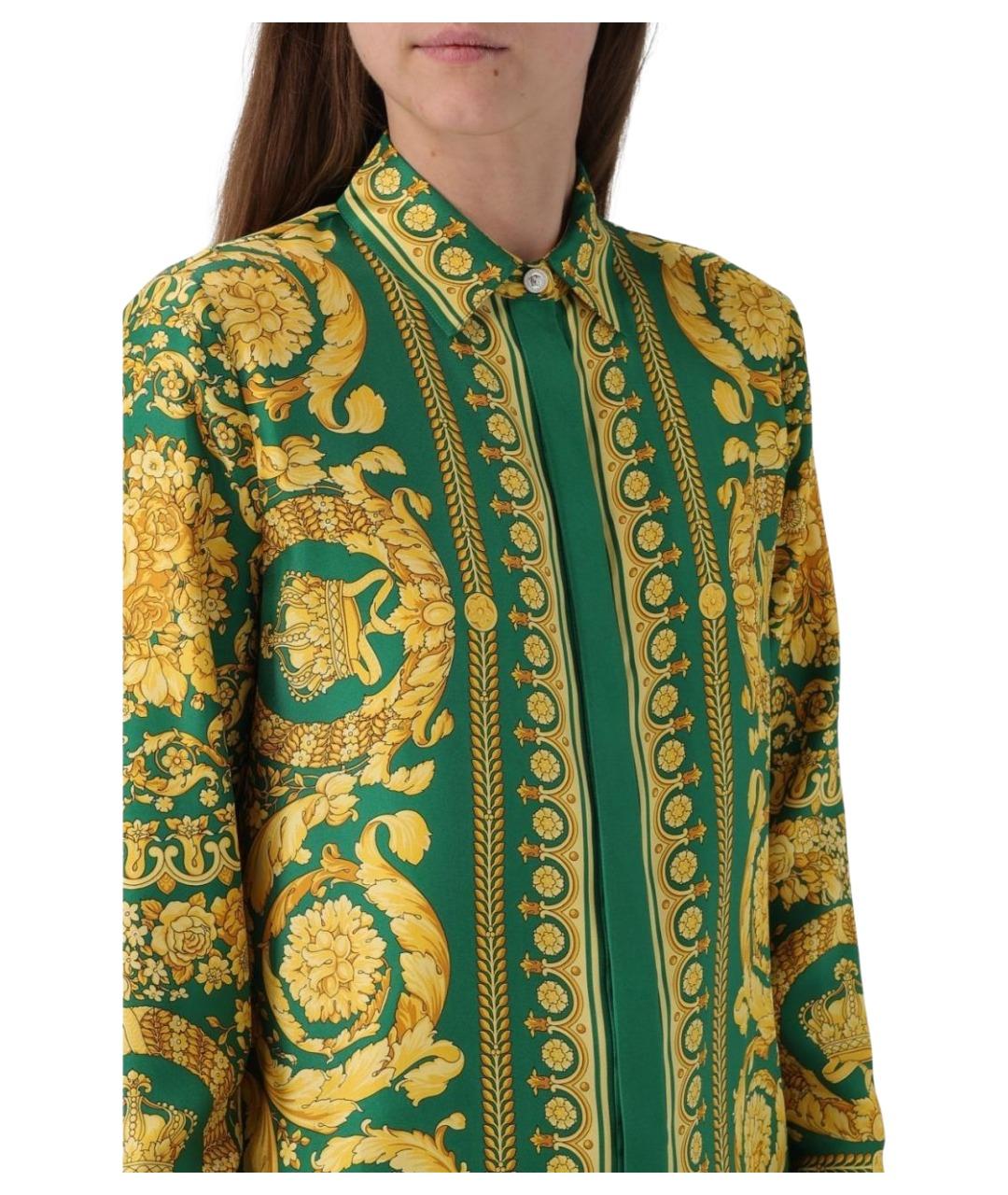 VERSACE Мульти шелковая рубашка, фото 4