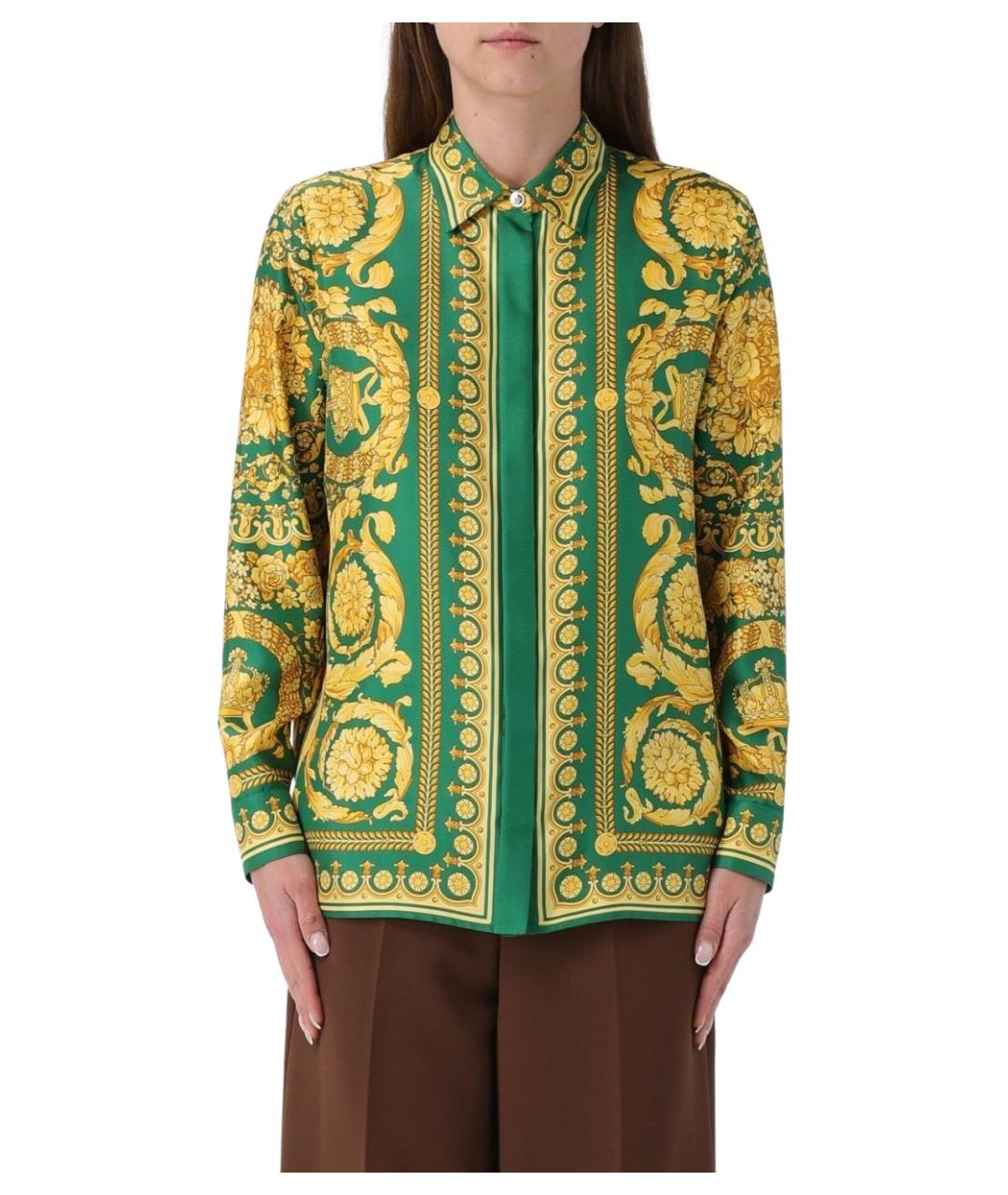 VERSACE Мульти шелковая рубашка, фото 1