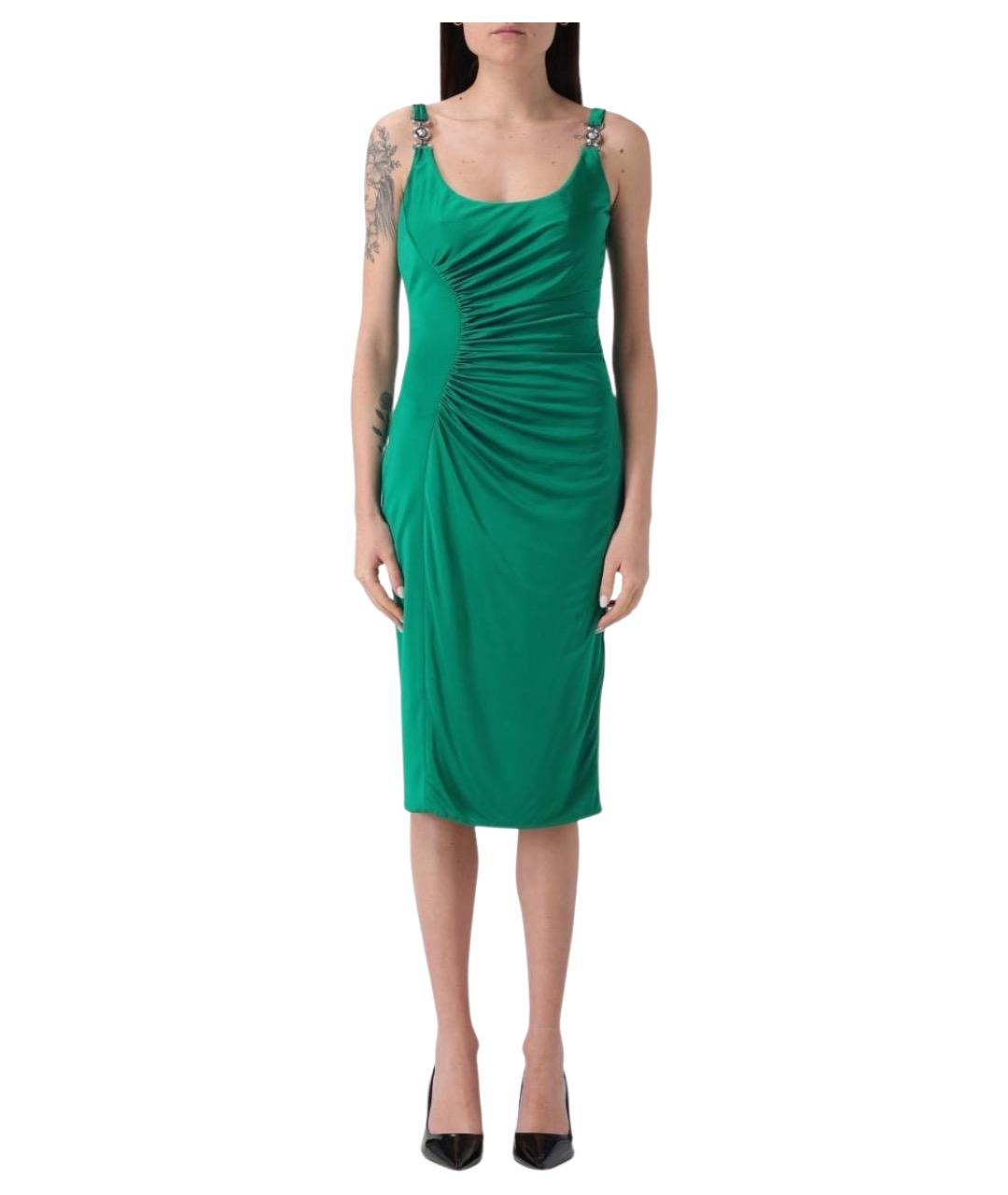 VERSACE Зеленые вискозное вечернее платье, фото 1