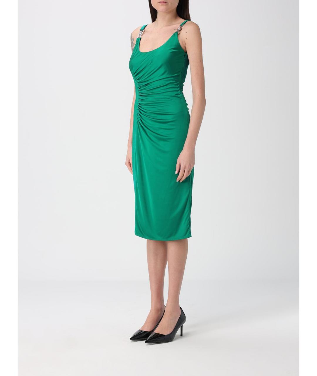 VERSACE Зеленые вискозное вечернее платье, фото 3