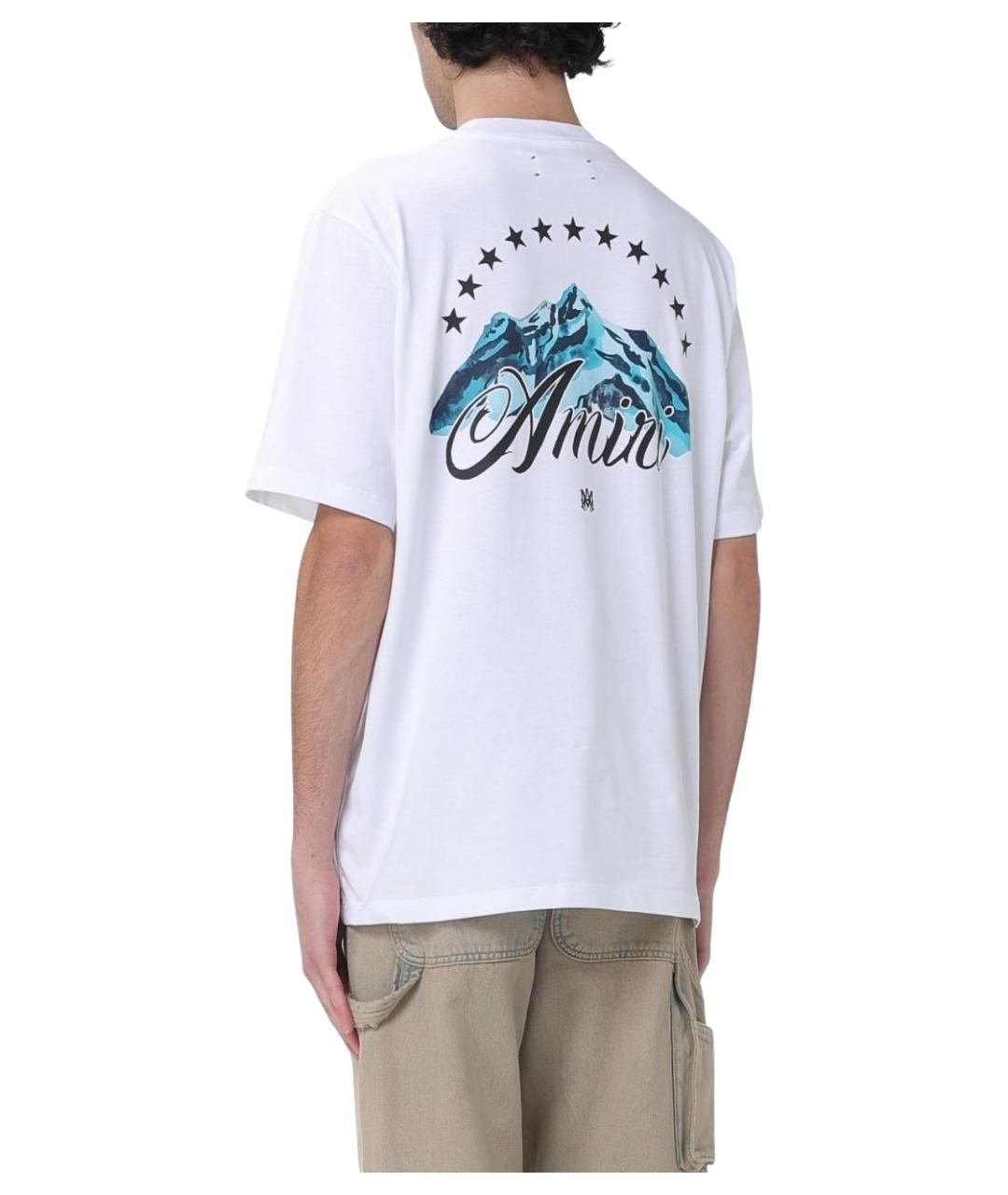 AMIRI Белая хлопковая футболка, фото 3