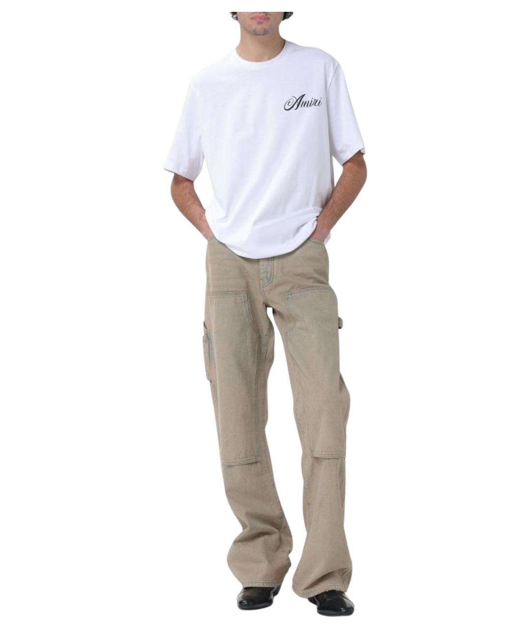 AMIRI Белая хлопковая футболка, фото 2