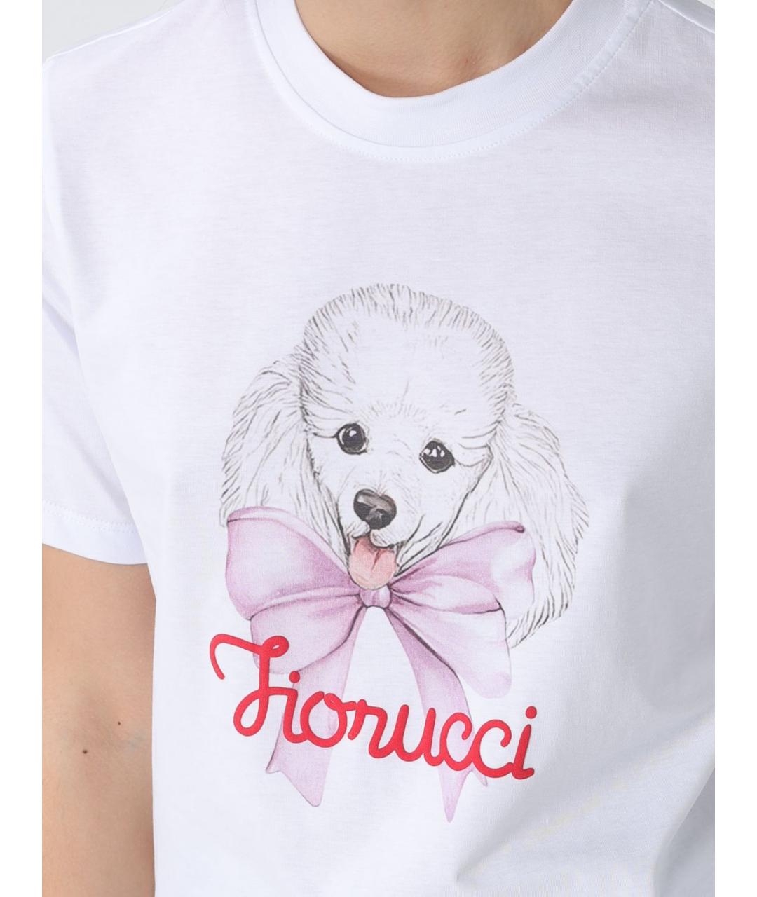 FIORUCCI Белая хлопковая футболка, фото 3