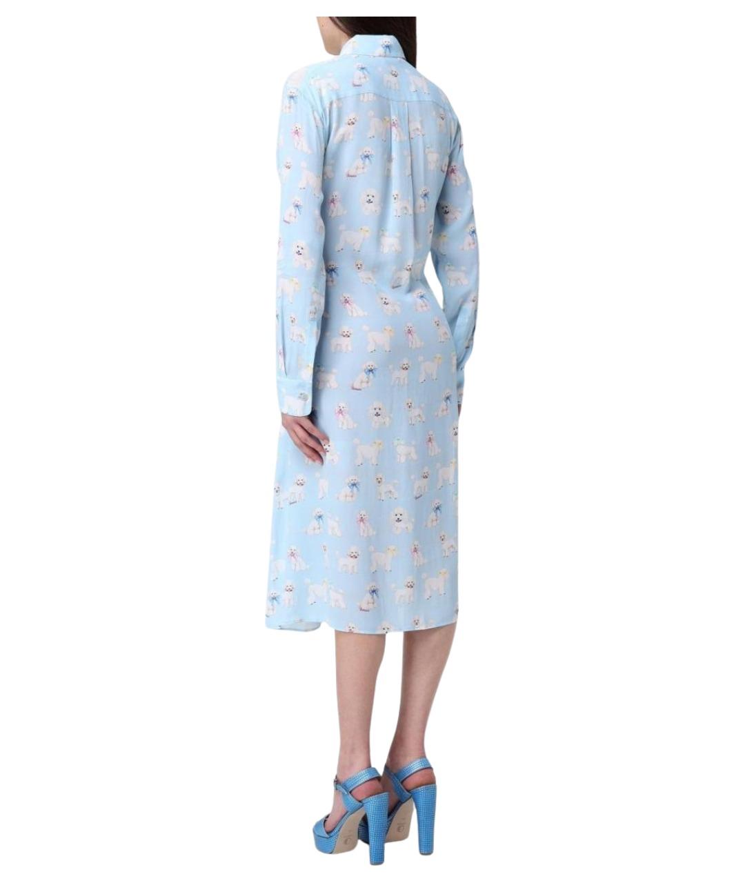 FIORUCCI Голубое вискозное платье, фото 2