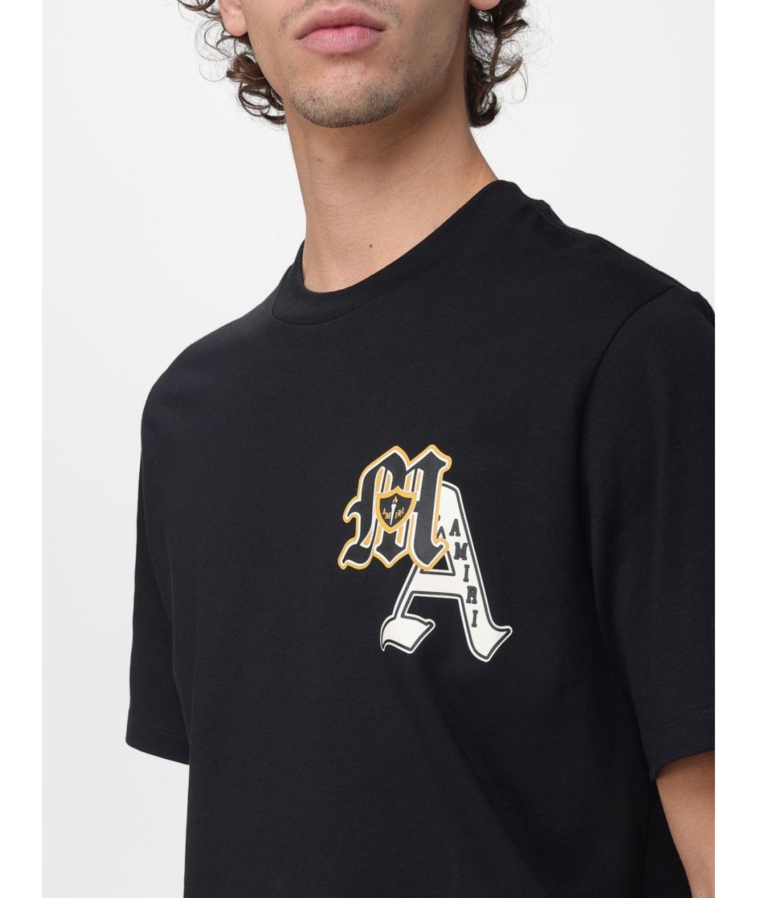 AMIRI Черная хлопковая футболка, фото 3
