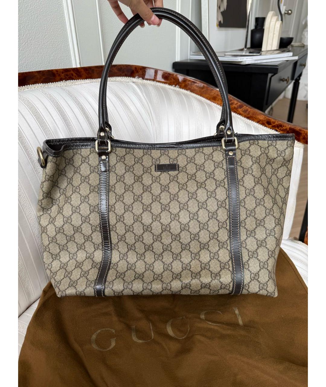 GUCCI Бежевая сумка тоут, фото 8