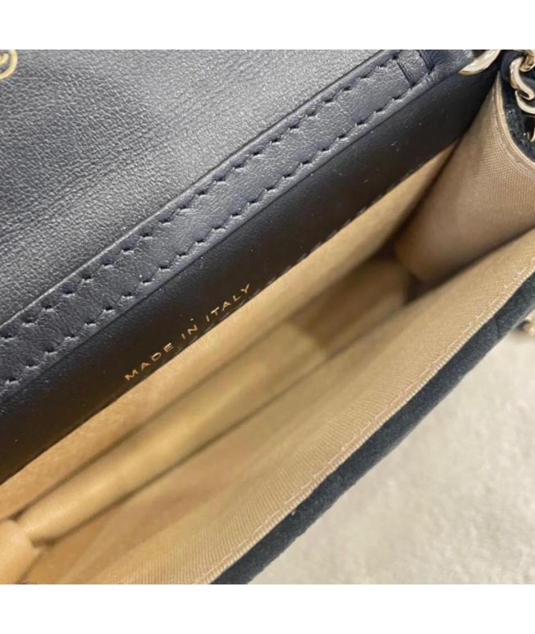 CHANEL Черная бархатная сумка через плечо, фото 5