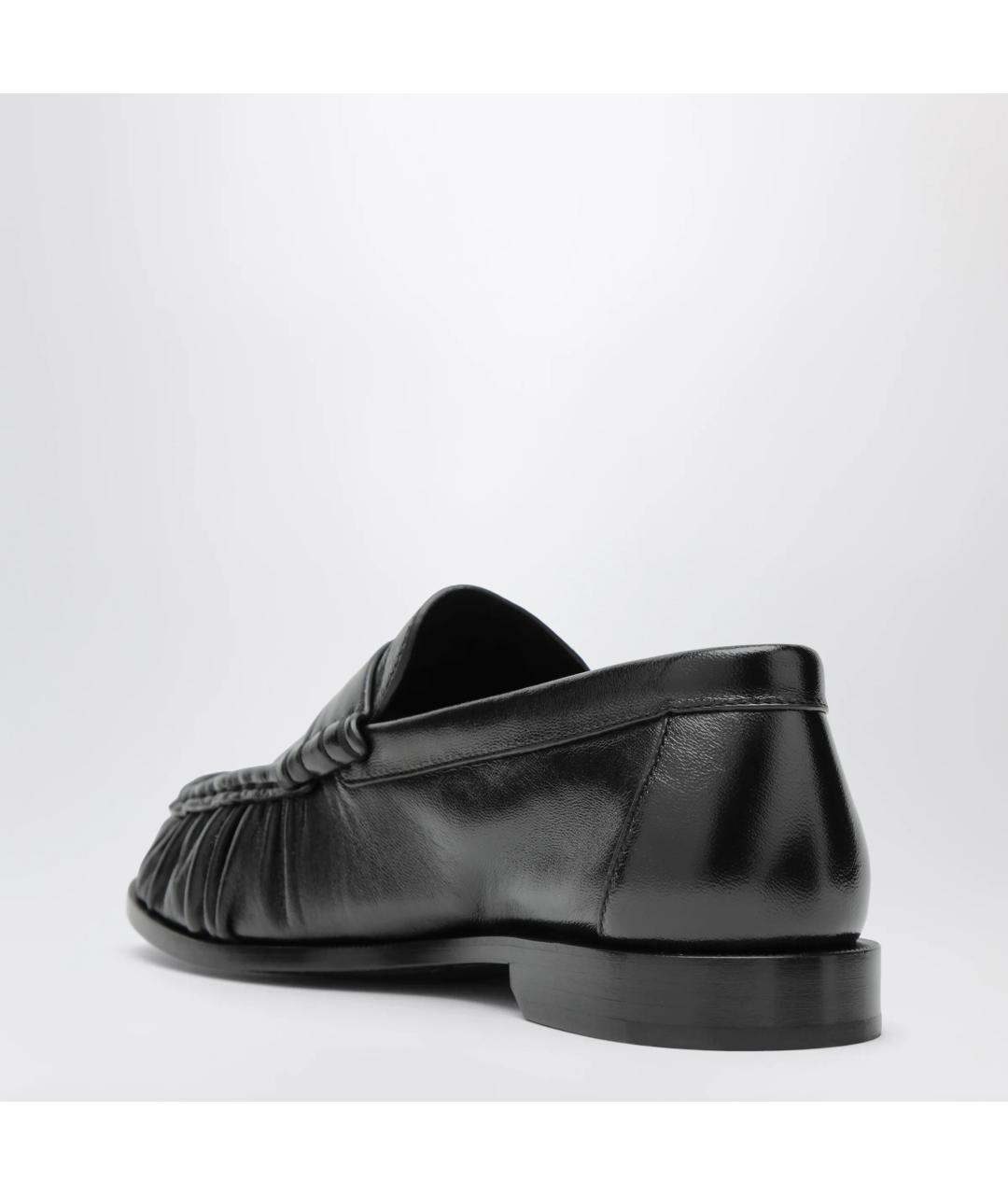 SAINT LAURENT Черные кожаные лоферы, фото 2