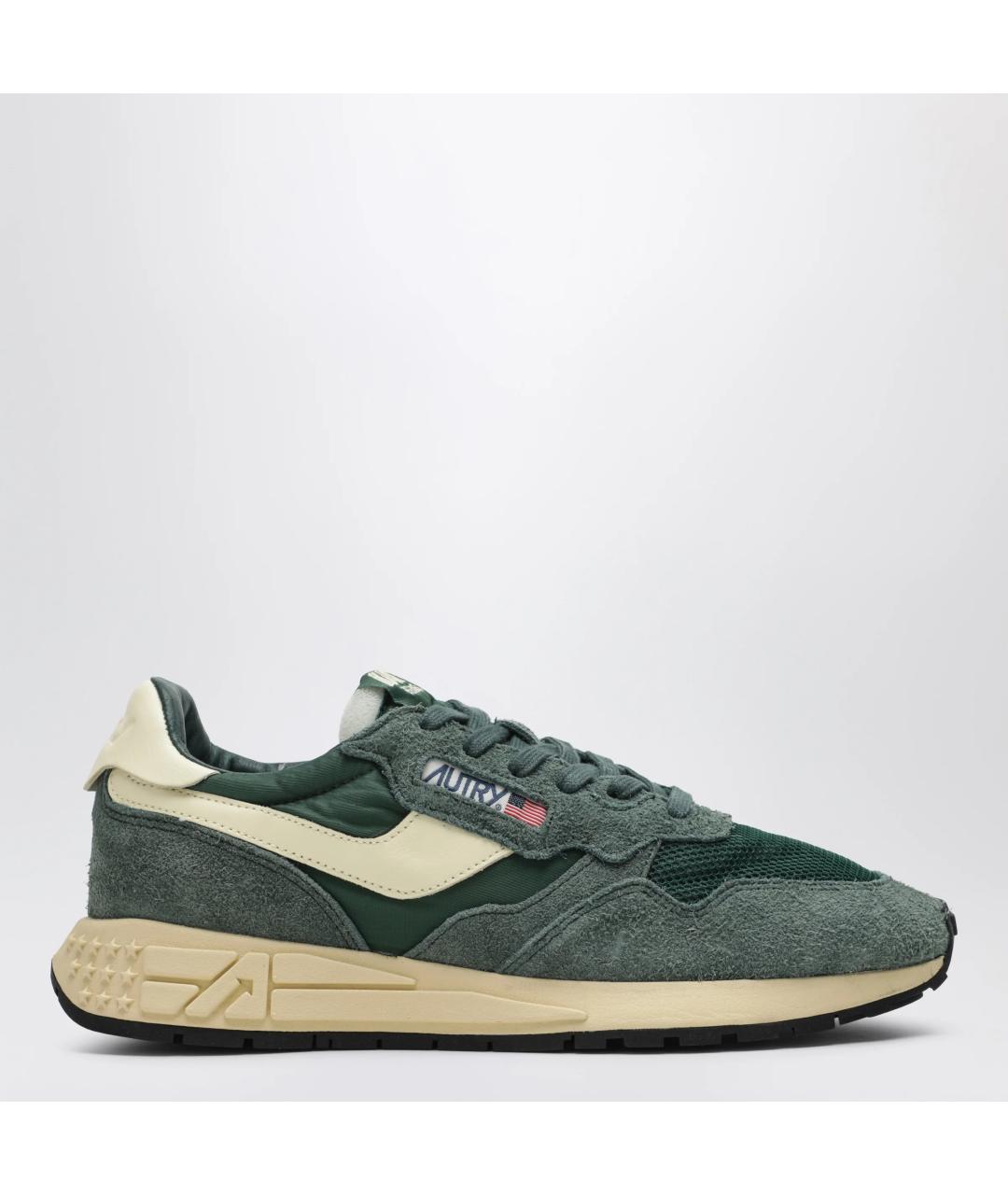 AUTRY Зеленые замшевые низкие кроссовки / кеды, фото 3