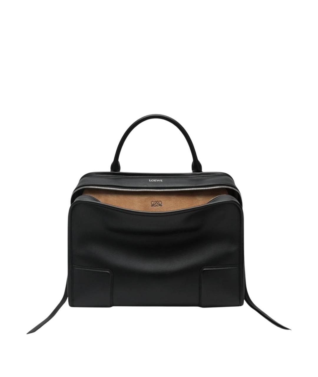 LOEWE Черная кожаная сумка тоут, фото 1