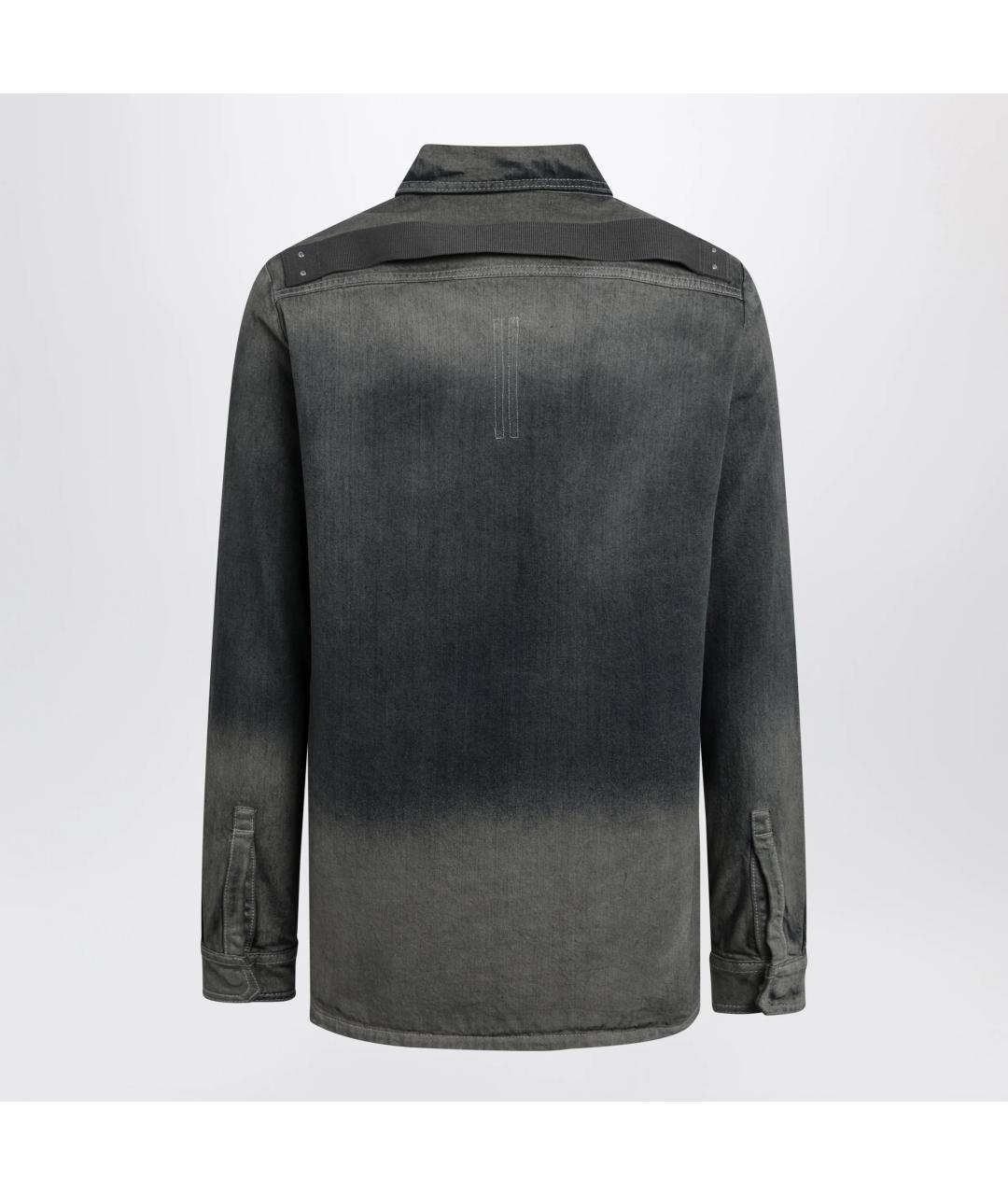 RICK OWENS Темно-синяя хлопковая кэжуал рубашка, фото 2